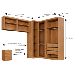 Dormitório Modulado Dallas 5 Peças Cinamomo Benetil - 2