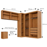 Dormitório Modulado Dallas 5 Peças Cinamomo Benetil - 2
