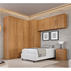 Dormitório Modulado Dallas 5 Peças 100%mdf Cinamomo Benetil