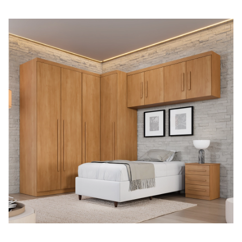 Dormitório Modulado Dallas 5 Peças Cinamomo Benetil