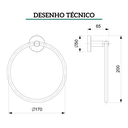 Ver imagem 3 de Toalheiro Anel Cromado City Celite