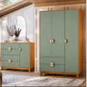 Ver imagem 1 de Conjunto de Quarto com Guarda- Roupa, Cômoda e Berço Ipê - Albatroz