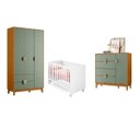 Ver imagem 2 de Conjunto de Quarto com Guarda- Roupa, Cômoda e Berço Ipê - Albatroz