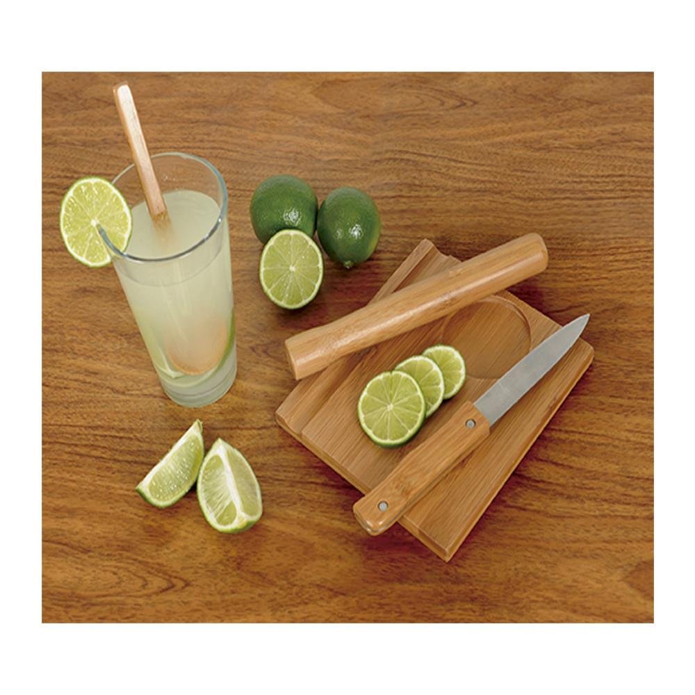 Conjunto para Caipirinha com 05 Peças Bamboo - 3395 - Mor - 6