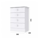 Ver imagem 6 de Quarto Infantil 4 Peças com Cama Roupeiro Cômoda e Nicho Docinho