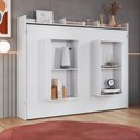 Ver imagem 2 de Cama Articulada Casal Horizontal com 4 Nichos 3 Prateleiras CH1140 140cm Branco - Art In Móveis
