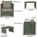 Ver imagem 2 de Mesa Centro e 4 Poltronas Madri Corda Náutica Estofado 8 Trama Original