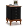 Mesa de Cabeceira Retrô 4 Gavetas Pés Luiz Xv 60404 Linz Móveis - 1