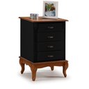 Ver imagem 1 de Mesa de Cabeceira Retrô 4 Gavetas Pés Luiz Xv 60404 Linz Móveis