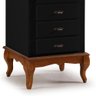 Mesa de Cabeceira Retrô 4 Gavetas Pés Luiz Xv 60404 Linz Móveis - 3