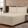 Jogo de Lençol Conjugado para Cama Box Queen Versatile com Fronhas 03 Peças - Capa Luva Percal 300 F - 1