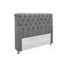 Painel de Cama Box Estofada King Imperatriz Plus Suede Cinza - Simbal - 1