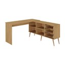 Ver imagem 4 de Mesa Gamer em L para Computador com 3 Gavetas Nexus Multimóveis Mp6048 Madeirado/branco