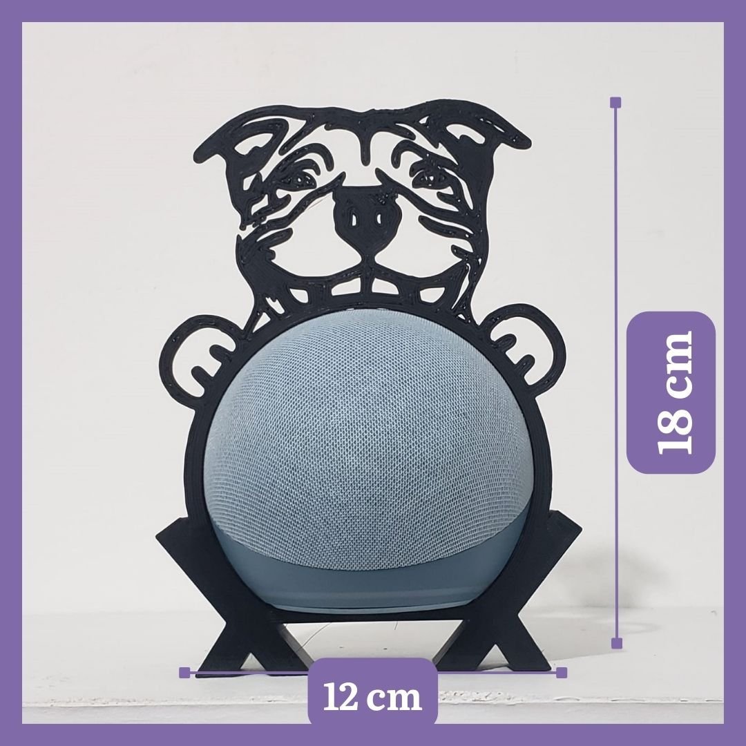 Suporte de Alexa para Echo Dot 4 e Dot 5 Cachorro "pitbull" - 7