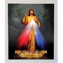 Ver imagem 1 de Quadro de Tecido Jesus Misericordioso com Moldura 77x58 cm FORNECEDOR 57 QTG-008