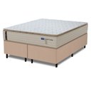 Ver imagem 1 de Cama Box Queen Probel Molas Ensacadas Pillow Top 158x198x68cm Guarda Costas Genova Branco/bege