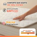 Ver imagem 5 de Cama Box Queen Probel Molas Ensacadas Pillow Top 158x198x68cm Guarda Costas Genova Branco/bege