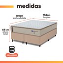 Ver imagem 3 de Cama Box Queen Probel Molas Ensacadas Pillow Top 158x198x68cm Guarda Costas Genova Branco/bege