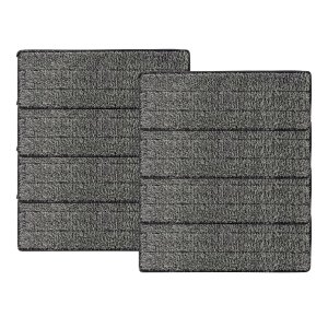 Kit Com 8 Refil de Microfibra Para Mop Flat Cabo Inox Com Balde Lava e Saca Esfregão Multiuso Limpa 