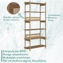 Ver imagem 3 de Estante 180 Cm 6 Prateleiras Pes Madeira Oslo 27965 Hanover Artesano