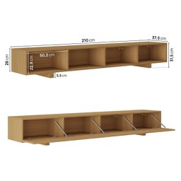 Rack para Tv até 75 Polegadas 210cm Aruá CabeCasa MadeiraOriginals - 4 Rack para Tv até 75 Polegadas 210cm Aruá CabeCasa MadeiraOriginals - 4