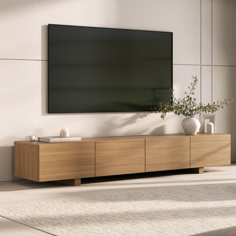 Rack para TV até 75 Polegadas 210cm Aruá CabeCasa MadeiraOriginals Marrom Jatobá