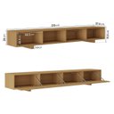 Ver imagem 4 de Rack para TV até 75 Polegadas Planejado 210cm Aruá CabeCasa MadeiraOriginals Marrom/Jatobá
