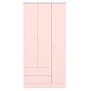 Ver imagem 2 de Guarda Roupa Infantil 3 Portas 2 Gavetas Doce Sonho Rosa - Qmovi