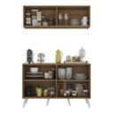 Ver imagem 4 de Conjunto Cantinho do Café Retrô Armário e Aparador 4 Portas Multimóveis Mp1084 Rustic/branco
