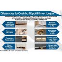 Ver imagem 2 de Módulo Cozinha Ronipa Nápoli Prime 2 Peças (1aéreo+1balcão) C2p99 Amendoa/grafite-ronipa