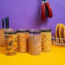 Ver imagem 5 de Kit 4 Potes de Acrílico 1,2l com Tampa Herméticos Redondos - Tüd