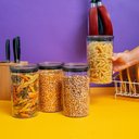 Ver imagem 6 de Kit 4 Potes de Acrílico 1,2l com Tampa Herméticos Redondos - Tüd