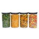 Ver imagem 1 de Kit 4 Potes de Acrílico 1,2l com Tampa Herméticos Redondos - Tüd