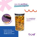 Ver imagem 4 de Kit 4 Potes de Acrílico 1,2l com Tampa Herméticos Redondos - Tüd