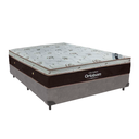 Ver imagem 1 de Cama Box Casal Cinza e Colchão Sleep King Molas Ensacadas Ortobom