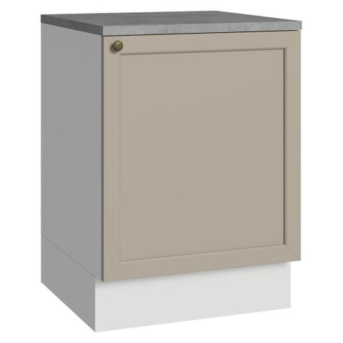 Balcão de Cozinha 60 cm 1 Porta Branco-Crema Vik Madesa Branco-Crema