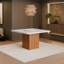 Ver imagem 1 de Mesa Sala Jantar Santiago 136x136cm com Prato Giratorio