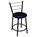 Ver imagem 1 de Banqueta Baixa Preta com Encosto para Cozinha Assento Preto