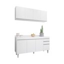 Ver imagem 2 de Kit Armário e Balcão 160cm S/ Tampo Branco - Vallisa Decor