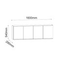 Ver imagem 5 de Kit Armário e Balcão 160cm S/ Tampo Branco - Vallisa Decor