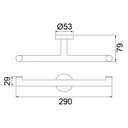 Ver imagem 2 de Suporte Duplo Toalha/Papel 2022 N82 Loren Loft Metal Lorenzetti