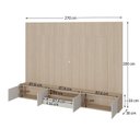 Ver imagem 4 de Rack com Painel para TV até 85 Polegadas 100% MDF 270CMX200CM Astro Yescasa Bege Galiano Grann/Off W