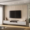 Ver imagem 1 de Rack com Painel para TV até 85 Polegadas 100% MDF 270CMX200CM Astro Yescasa Bege Galiano Grann/Off W