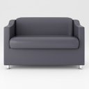 Ver imagem 4 de KIT Namoradeira Tilla + 2 Poltronas para Sala Balaqui Decor Cor:Cinza