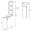 Ver imagem 3 de Balcão Tábua de Passar Roupa 164cm Retrátil Branca Prateleiras Tecnomobili Tp3030