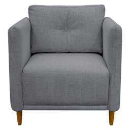 Kit 2 Poltronas Decorativa Luxo para Sala Consultório Escritório Recepção Aviv Linho Premium - 5
