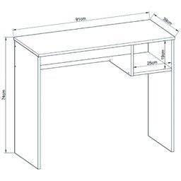 Escrivaninha 1 Nicho 91cm Office Noronha  - 4
