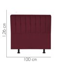 Ver imagem 2 de Cabeceira Estofada Kiara 100cm Solteiro Box Quarto Suede Bordô - Ahazzo Móveis