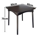 Ver imagem 5 de Jogo de Jantar Colonial Brisa Mesa 80x80cm Preto + 02 Cadeiras Pretas - Rustico Linda (quadrada)