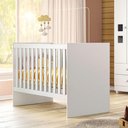 Ver imagem 5 de Berço Nacional Life 2186 com Guarda Roupa Flocos Branco Acetinado - Tigus